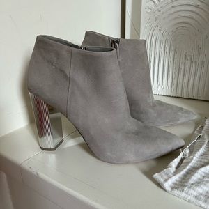 Michael Kors gray suede booties